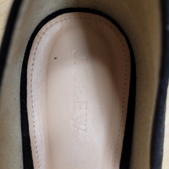 SIZE 10 J. Crew Pointed-toe D'Orsay Flats in Black Suede - Picture 3 of 7